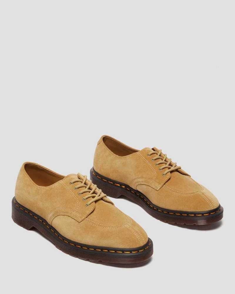 Dr Martens 2046 Suede Oxford Shoes Loafers Brown | 93185BVTC