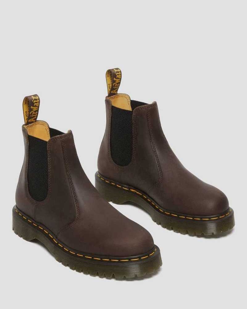 Dr Martens 2976 Bex Crazy Horse Chelsea Boots Chelsea Boots Dark Brown | 18920TVCF