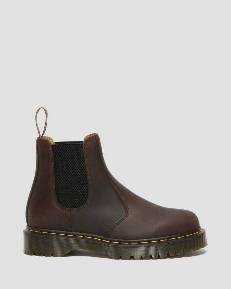 Dr Martens 2976 Bex Crazy Horse Chelsea Boots Chelsea Boots Dark Brown | 18920TVCF