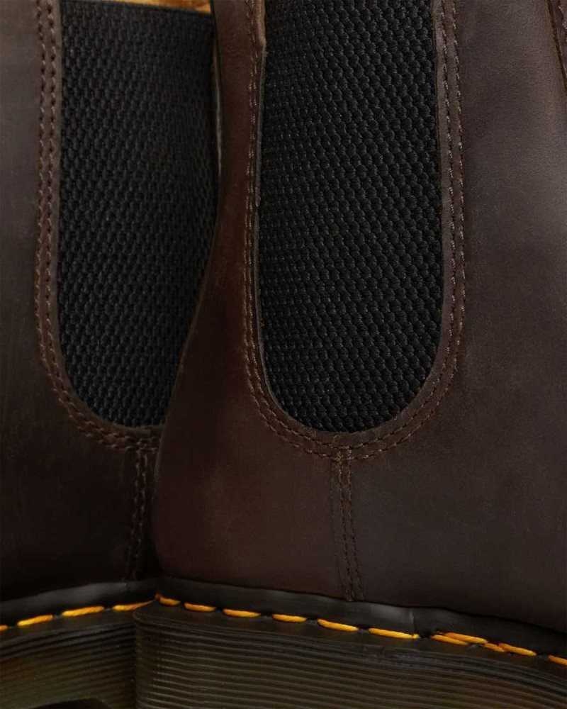 Dr Martens 2976 Bex Crazy Horse Chelsea Boots Chelsea Boots Dark Brown | 18920TVCF