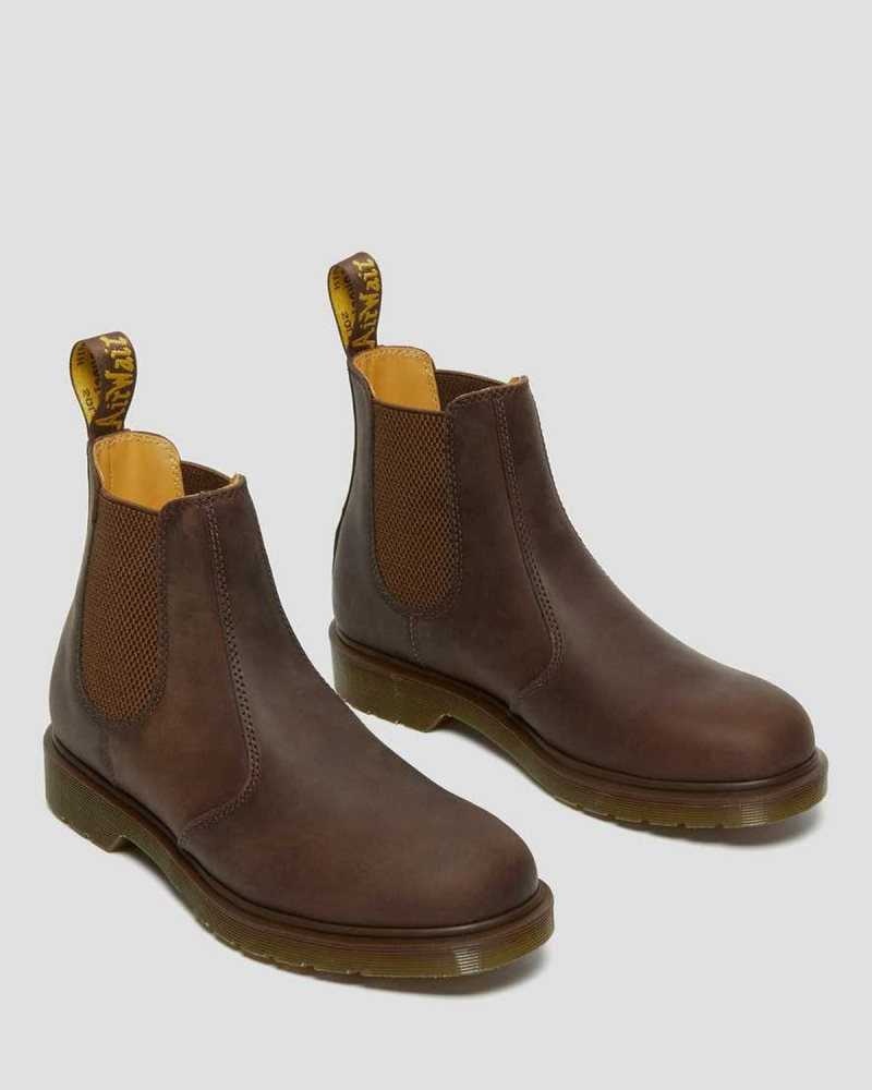 Dr Martens 2976 Crazy Horse Leather Chelsea Boots Boots Brown | 20873OJHI