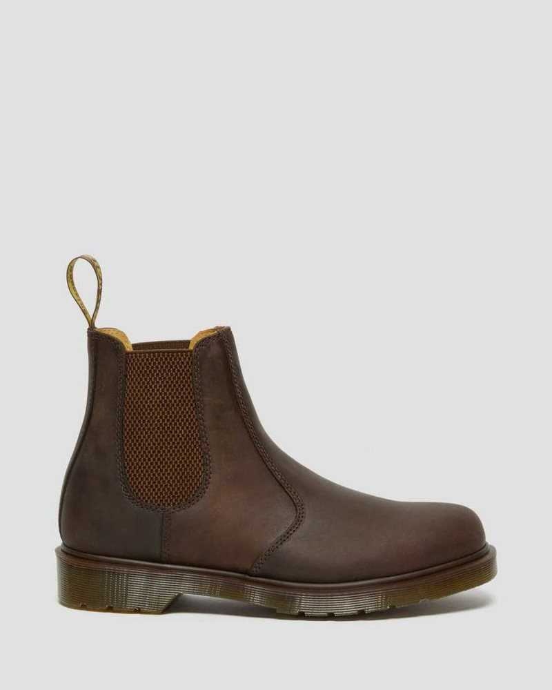 Dr Martens 2976 Crazy Horse Leather Chelsea Boots Boots Brown | 20873OJHI