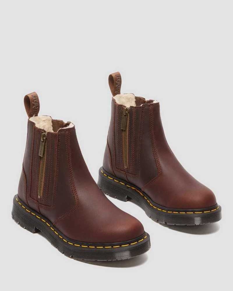 Dr Martens 2976 DM's Wintergrip Zip Chelsea Boots Chelsea Boots Brown | 65738HKCM