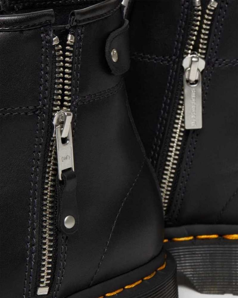 Dr Martens 2976 Double Zip Leather Chelsea Boots Chelsea Boots Black | 45173OVLJ