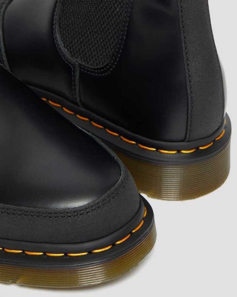 Dr Martens 2976 Guard Panel Leather Chelsea Boots Chelsea Boots Black | 07865BCUK