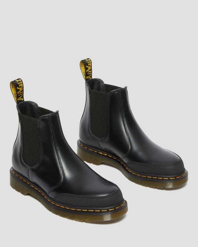 Dr Martens 2976 Guard Panel Leather Chelsea Boots Chelsea Boots Black | 07865BCUK