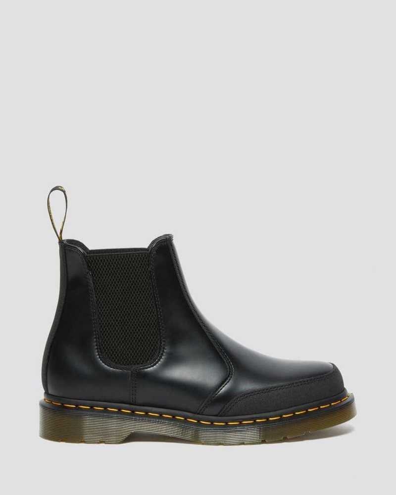 Dr Martens 2976 Guard Panel Leather Chelsea Boots Chelsea Boots Black | 07865BCUK