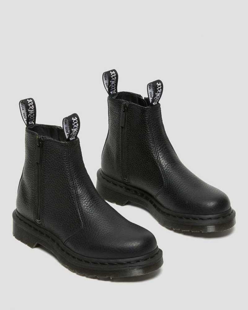 Dr Martens 2976 Leather Zipper Chelsea Boots Chelsea Boots Black | 04382HLUN