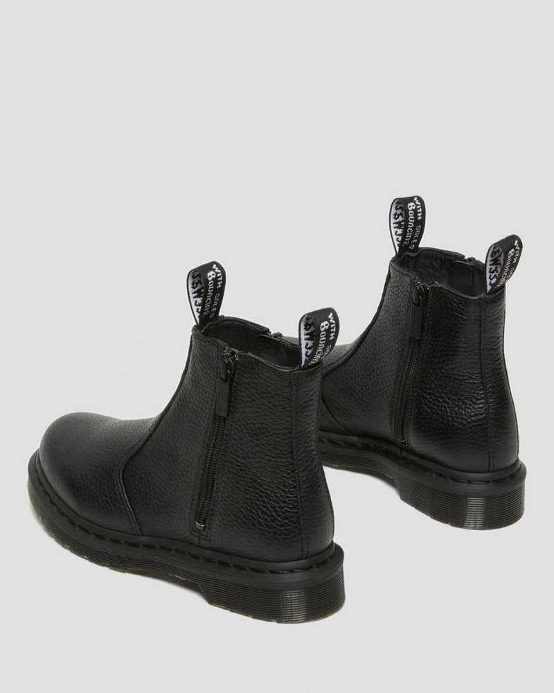 Dr Martens 2976 Leather Zipper Chelsea Boots Chelsea Boots Black | 04382HLUN