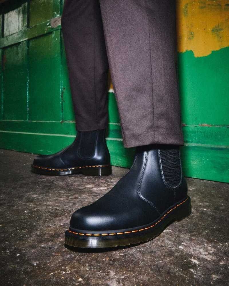 Dr Martens 2976 Nappa Leather Chelsea Boots Chelsea Boots Black | 96847ABIP