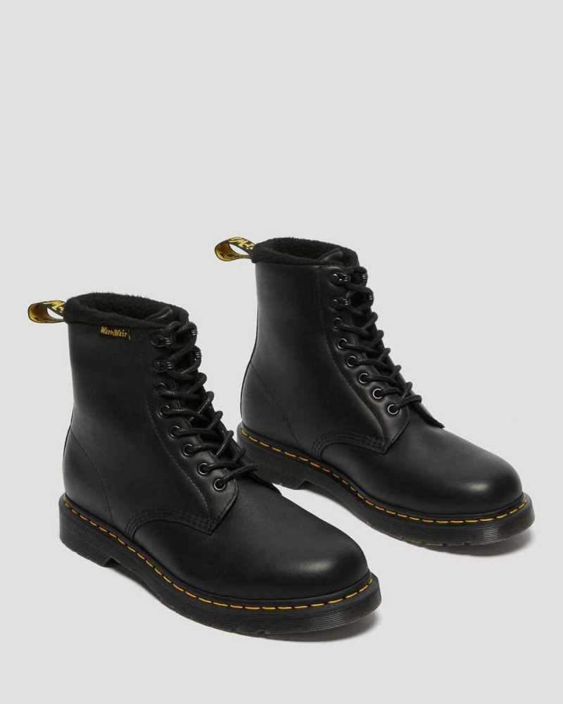 Dr Martens 2976 Pascal Warmwair Leather Lace Up Boots Winter Boots Black | 79358MWOG