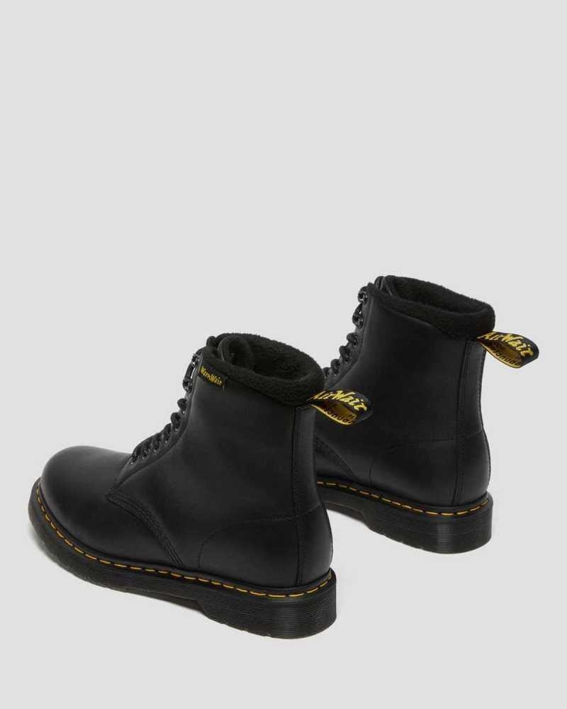 Dr Martens 2976 Pascal Warmwair Leather Lace Up Boots Winter Boots Black | 79358MWOG