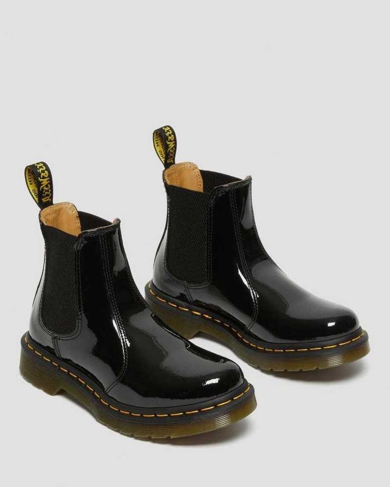 Dr Martens 2976 Patent Leather Chelsea Boots Boots Black | 02937DTHE