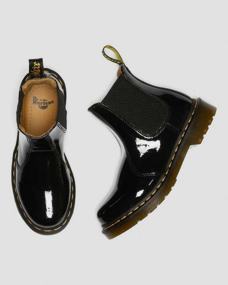 Dr Martens 2976 Patent Leather Chelsea Boots Boots Black | 02937DTHE