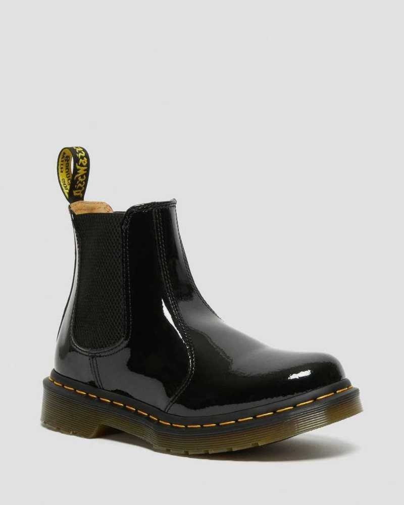 Dr Martens 2976 Patent Leather Chelsea Boots Boots Black | 02937DTHE