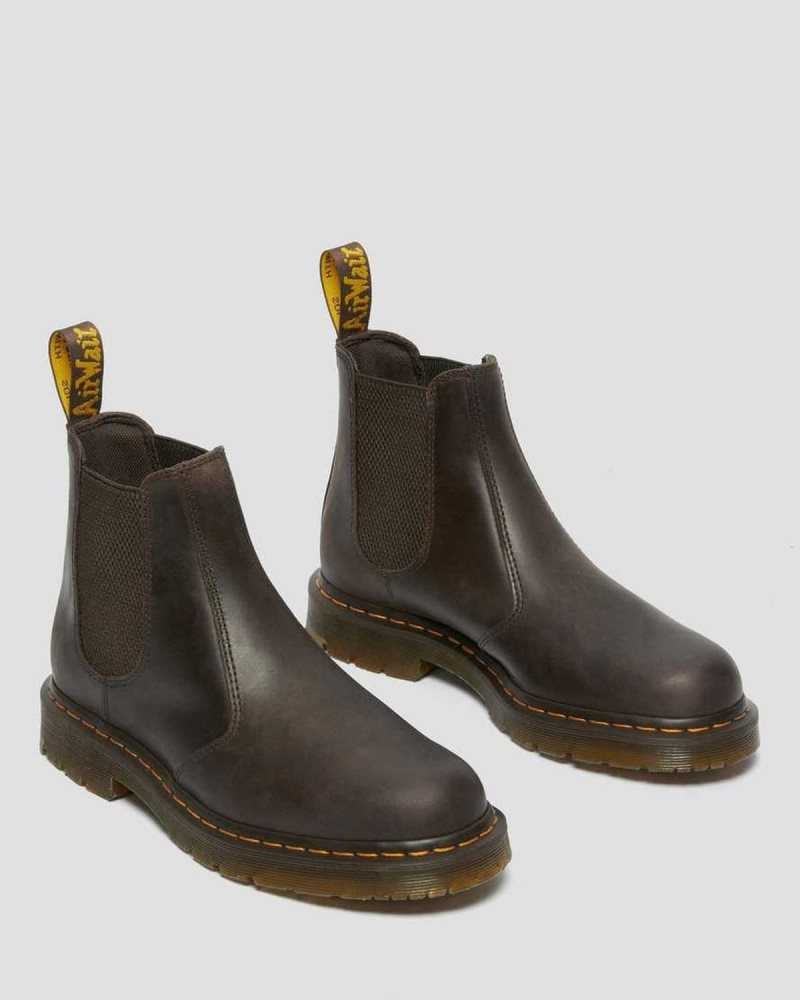 Dr Martens 2976 Slip Resistant Leather Chelsea Boots Chelsea Boots Dark Brown | 53461ZHAW