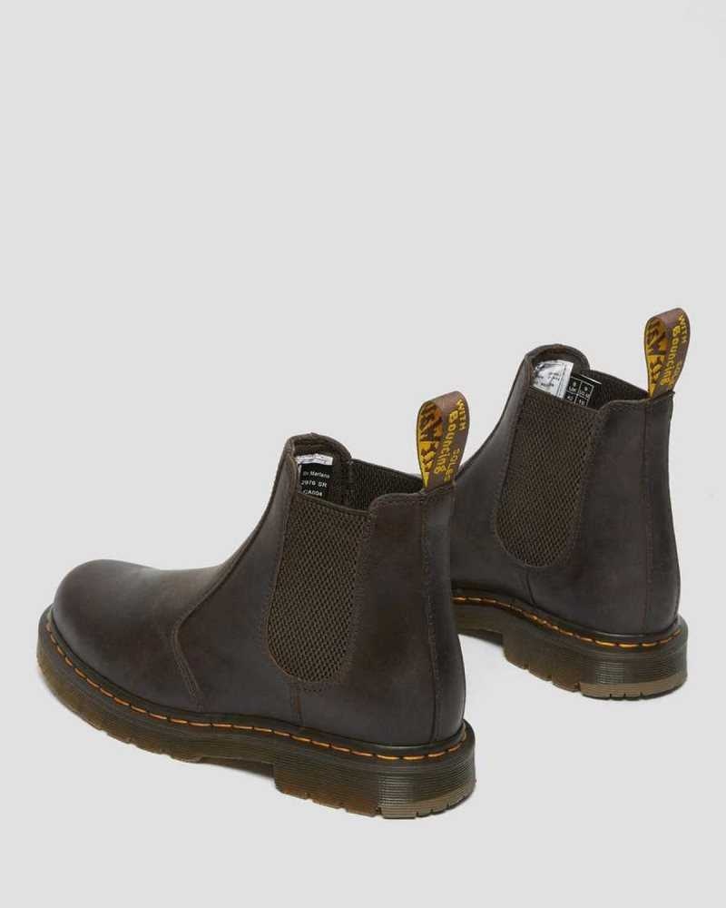 Dr Martens 2976 Slip Resistant Leather Chelsea Boots Chelsea Boots Dark Brown | 53461ZHAW