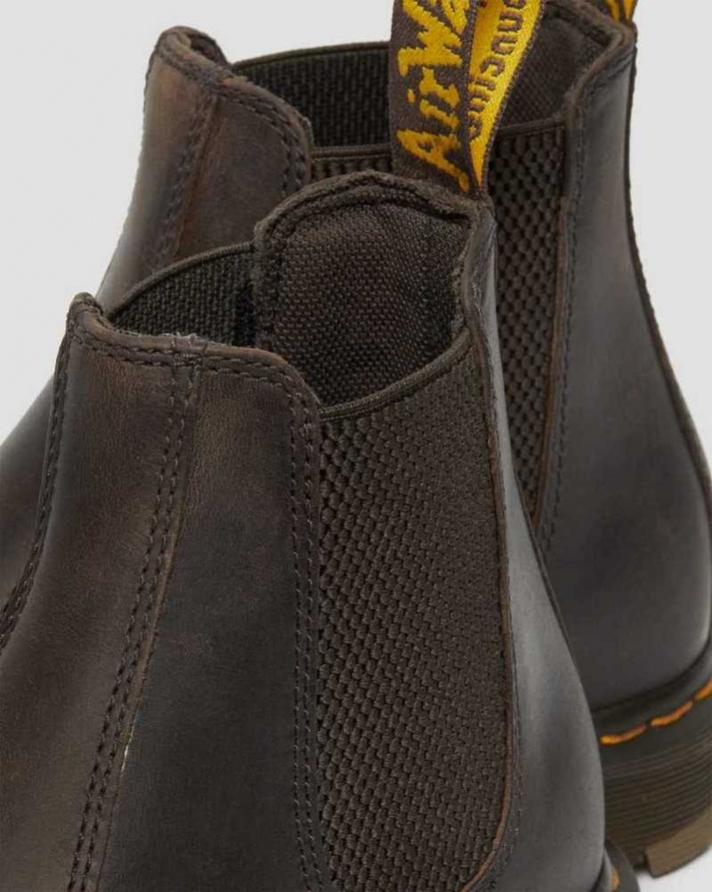 Dr Martens 2976 Slip Resistant Leather Chelsea Boots Chelsea Boots Dark Brown | 53461ZHAW