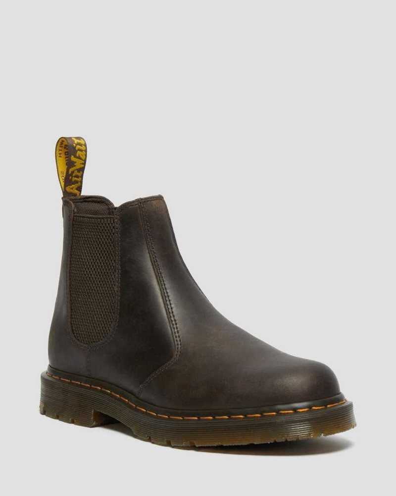 Dr Martens 2976 Slip Resistant Leather Chelsea Boots Chelsea Boots Dark Brown | 53416IJTG