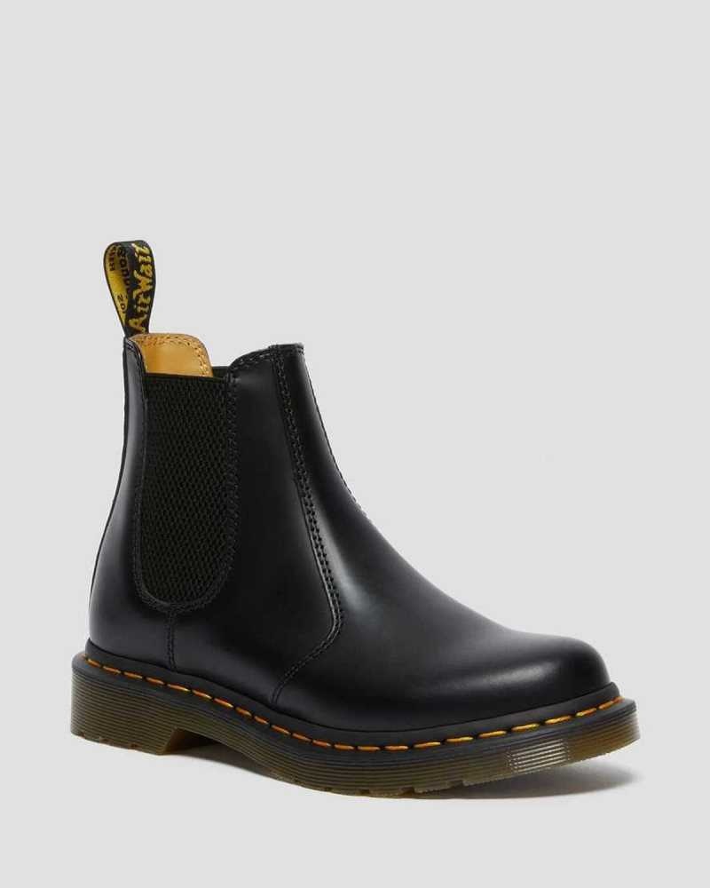 Dr Martens 2976 Smooth Leather Chelsea Boots Ankle Boots Black | 05987CRQM