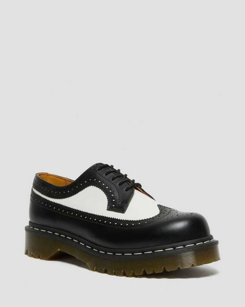 Dr Martens 3989 Bex Smooth Leather Brogue Shoes Originals Shoes Black | 09836TLEC