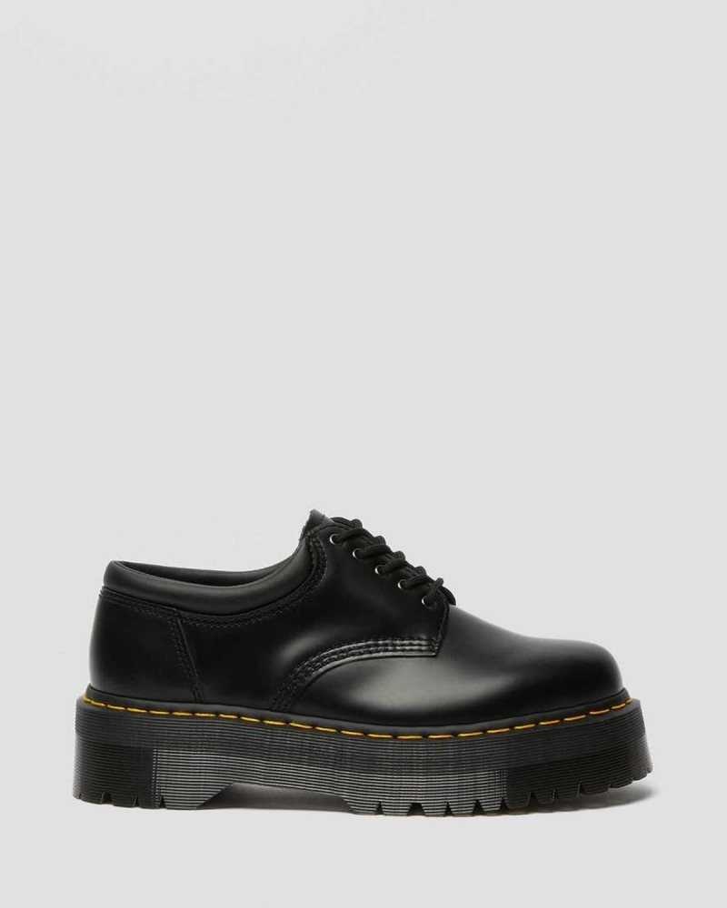 Dr Martens 8053 Leather Platform Casual Shoes Platform Shoes Black | 12586JOYH