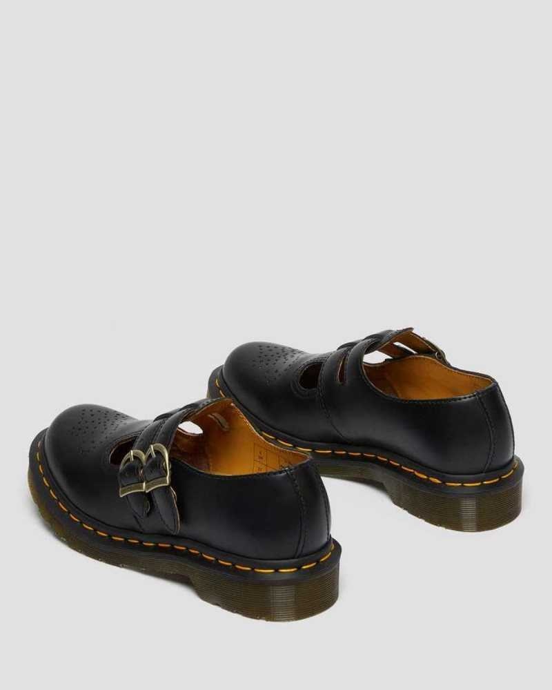 Dr Martens 8065 Smooth Leather Mary Jane Shoes Mary Janes Black | 57693FZTN