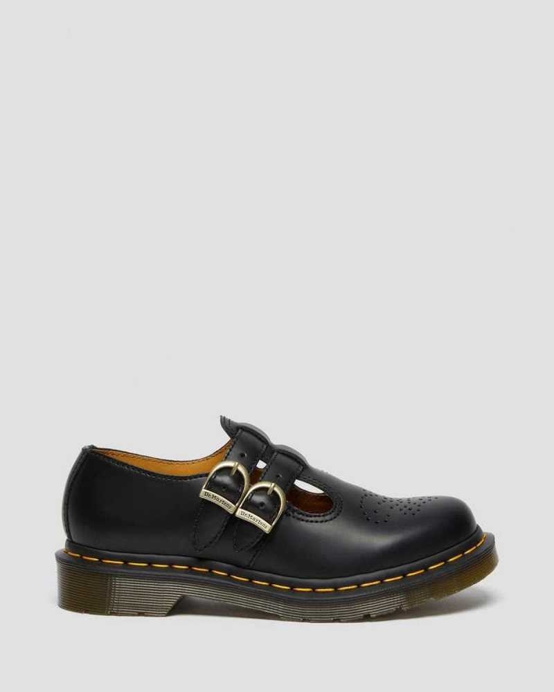 Dr Martens 8065 Smooth Leather Mary Jane Shoes Mary Janes Black | 57693FZTN