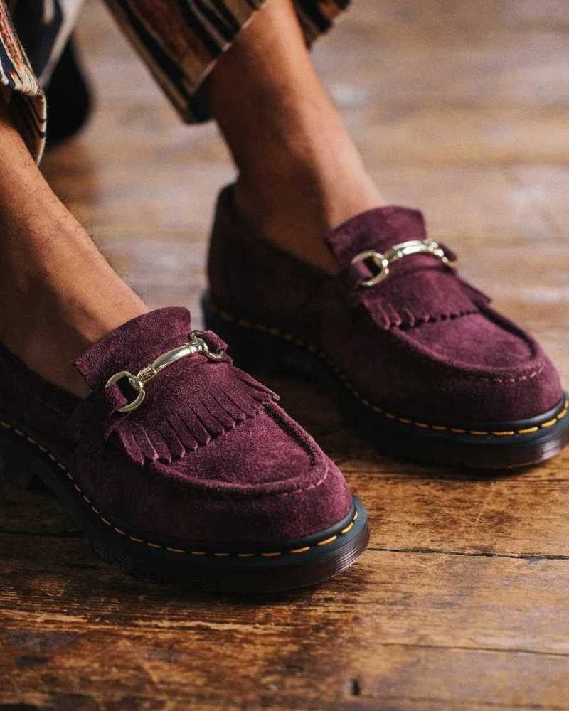 Dr Martens Adrian Snaffle Suede Loafers Loafers Purple | 12768AQUV