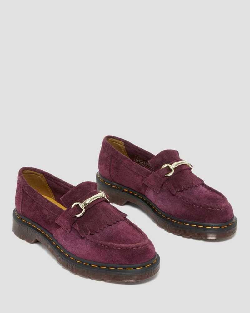 Dr Martens Adrian Snaffle Suede Loafers Loafers Purple | 12768AQUV