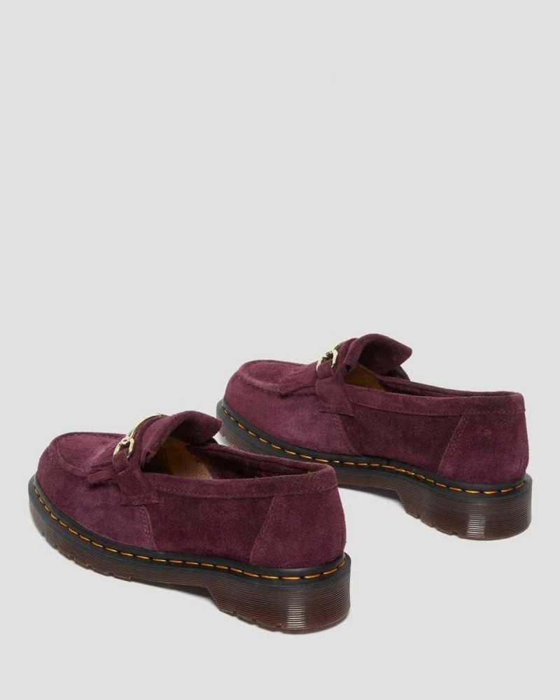 Dr Martens Adrian Snaffle Suede Loafers Loafers Purple | 12768AQUV