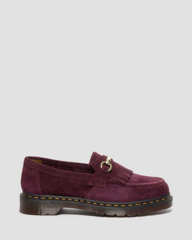 Dr Martens Adrian Snaffle Suede Loafers Loafers Purple | 12768AQUV