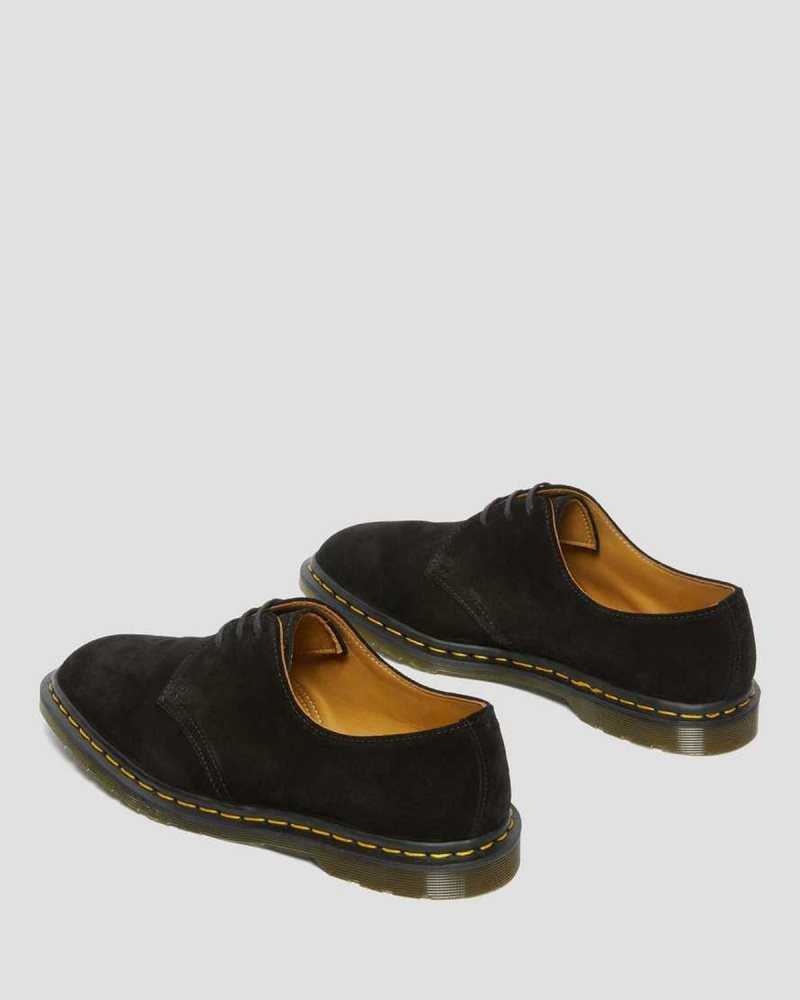 Dr Martens Archie II Suede Oxford Shoes Made In England Black | 10754PXVH