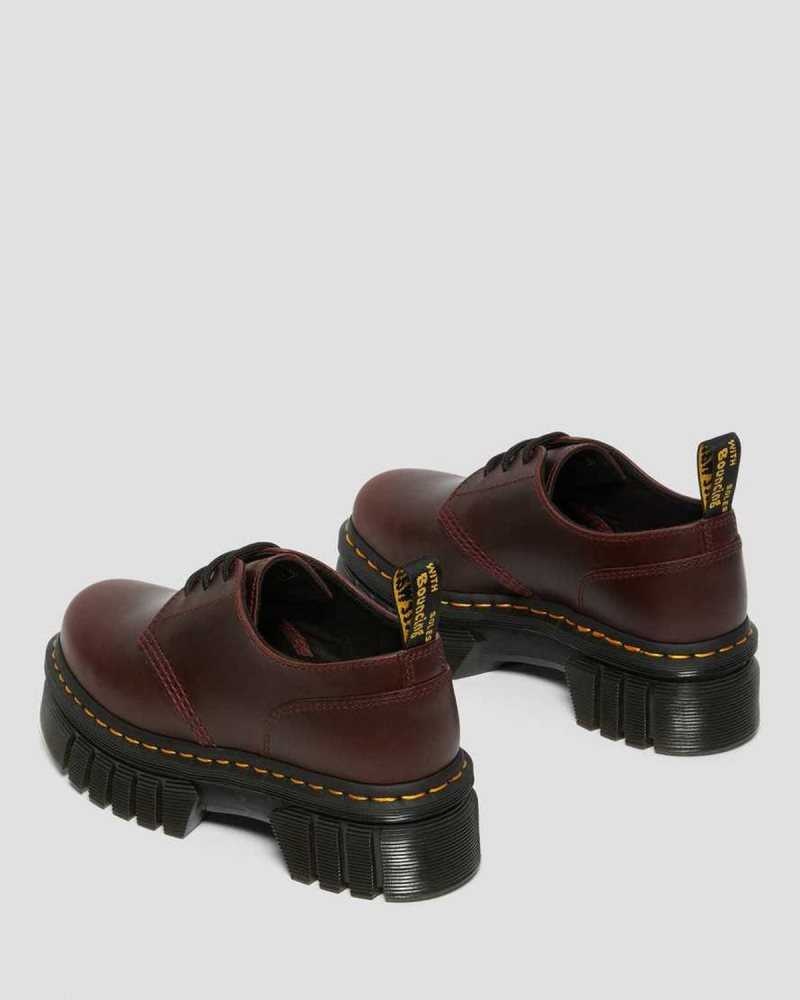 Dr Martens Audrick Brando Leather Platform Shoes Platform Shoes Brown | 82143DSQG