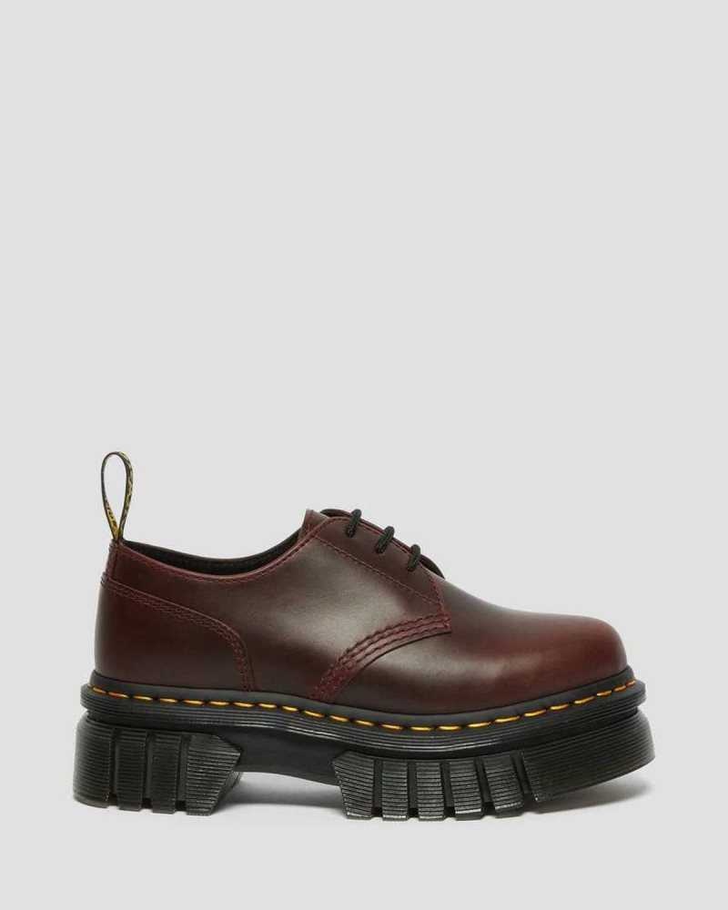 Dr Martens Audrick Brando Leather Platform Shoes Platform Shoes Brown | 82143DSQG