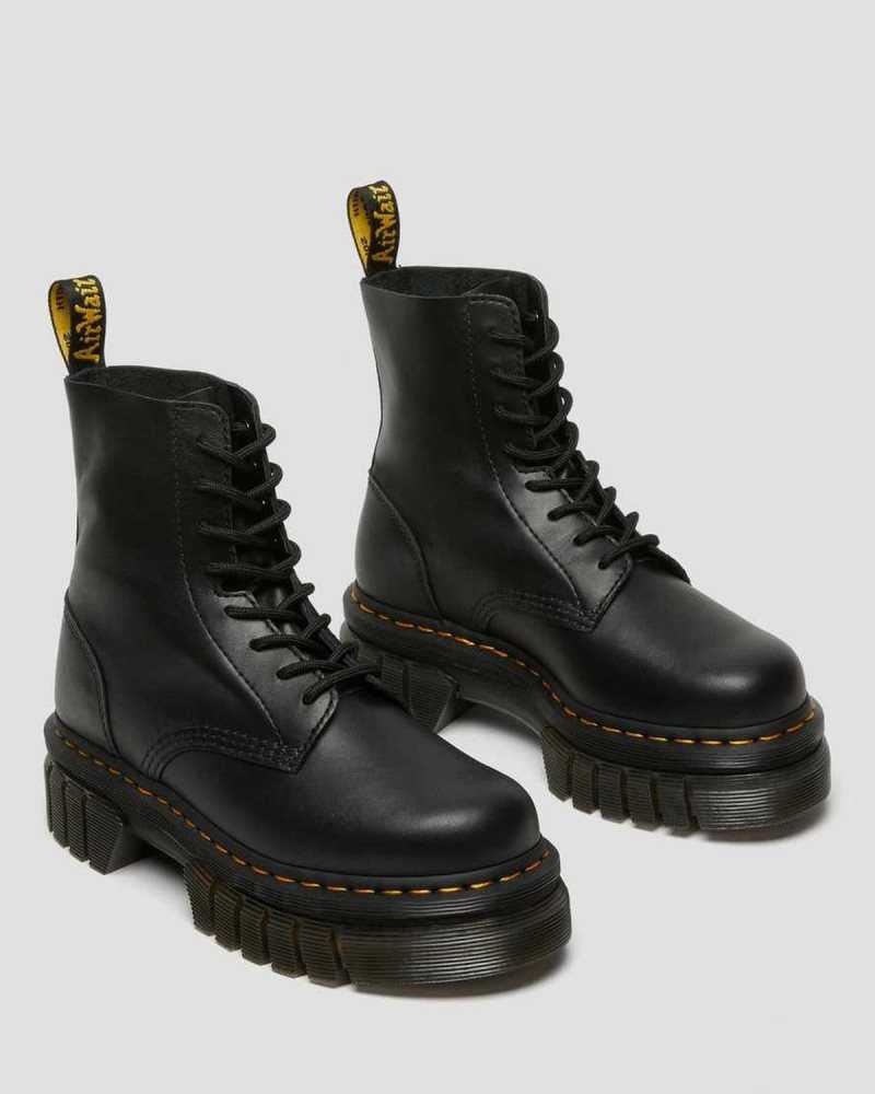 Dr Martens Audrick Nappa Leather Platform Ankle Boots Ankle Boots Black | 17520BMOF