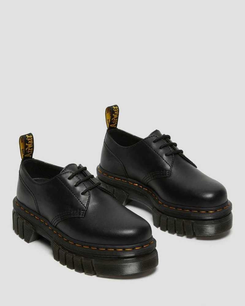 Dr Martens Audrick Nappa Leather Platform Shoes Oxfords Shoes Black | 95476TROI