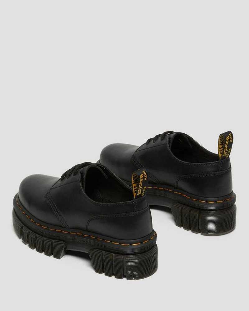 Dr Martens Audrick Nappa Leather Platform Shoes Oxfords Shoes Black | 95476TROI