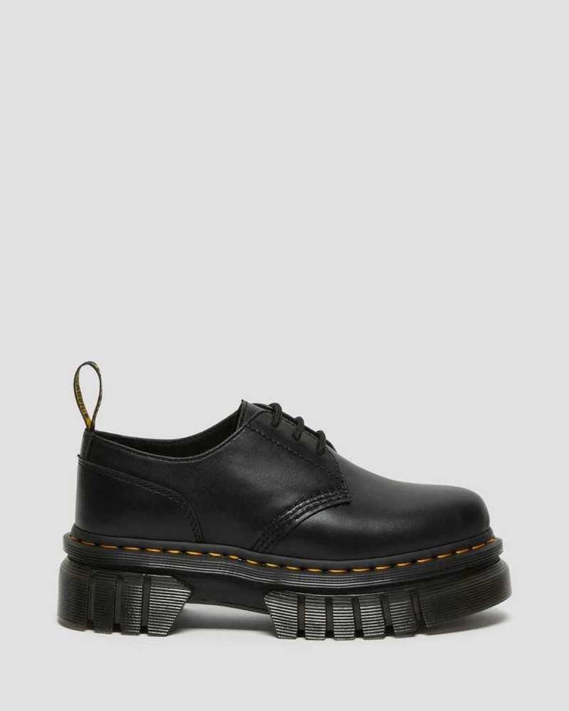 Dr Martens Audrick Nappa Leather Platform Shoes Oxfords Shoes Black | 95476TROI