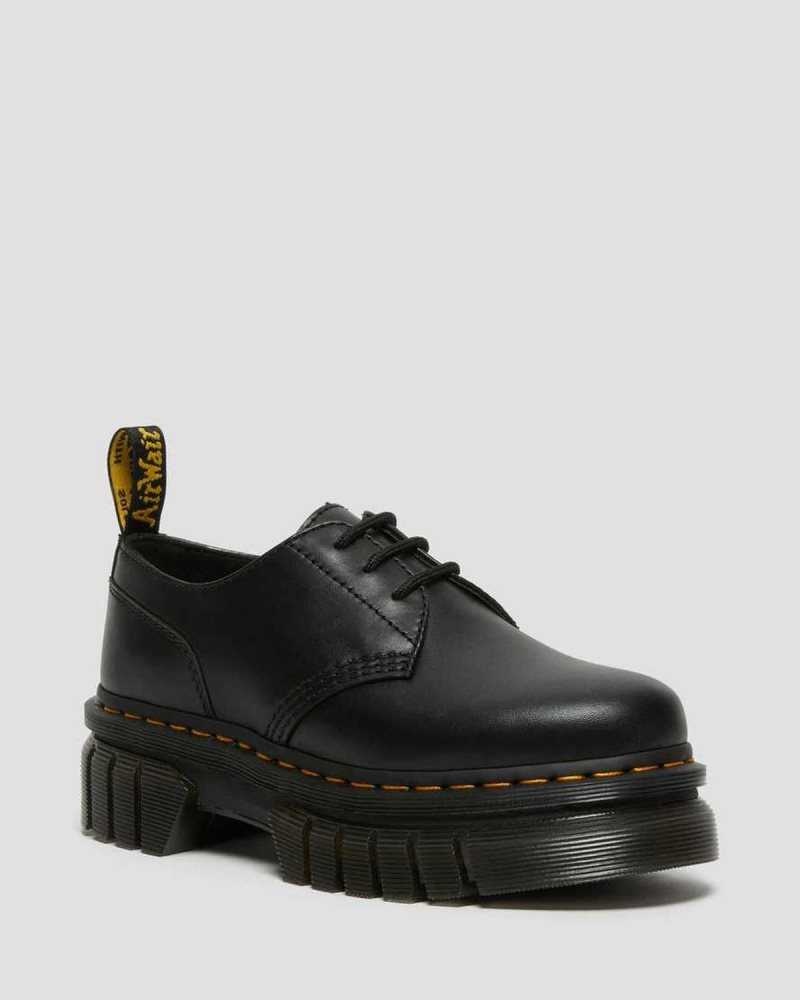 Dr Martens Audrick Nappa Leather Platform Shoes Oxfords Shoes Black | 95476TROI