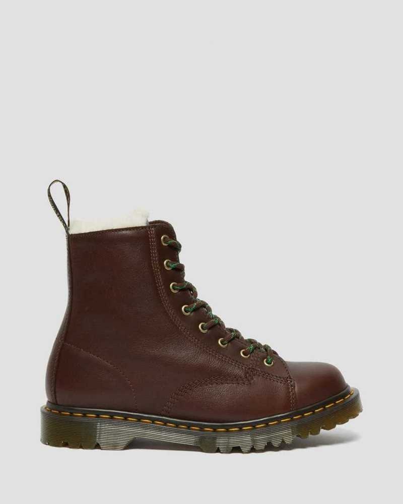 Dr Martens Barton Shearling Lined Leather Boots Made In England Brown | 08341CINF