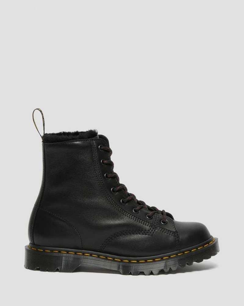 Dr Martens Barton Shearling Lined Leather Boots Made In England Black | 67459CBJW