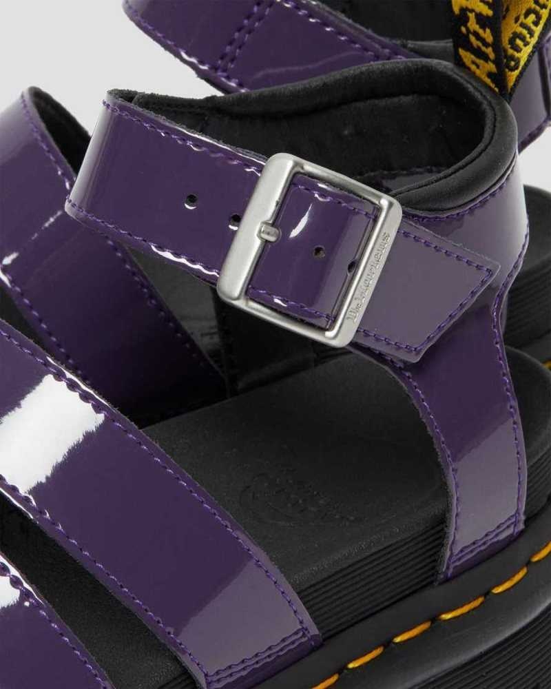 Dr Martens Blaire Patent Leather Strap Sandals Gladiator Sandals Blackcurrant Patent Lamper | 60148JVIW