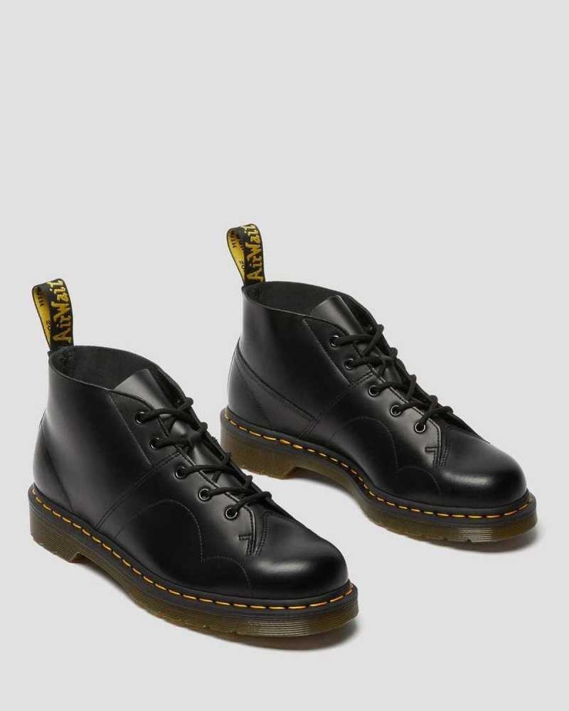 Dr Martens Church Smooth Leather Monkey Boots Boots Black | 27180CDZL