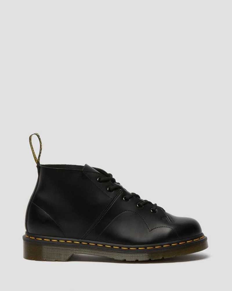 Dr Martens Church Smooth Leather Monkey Boots Boots Black | 27180CDZL