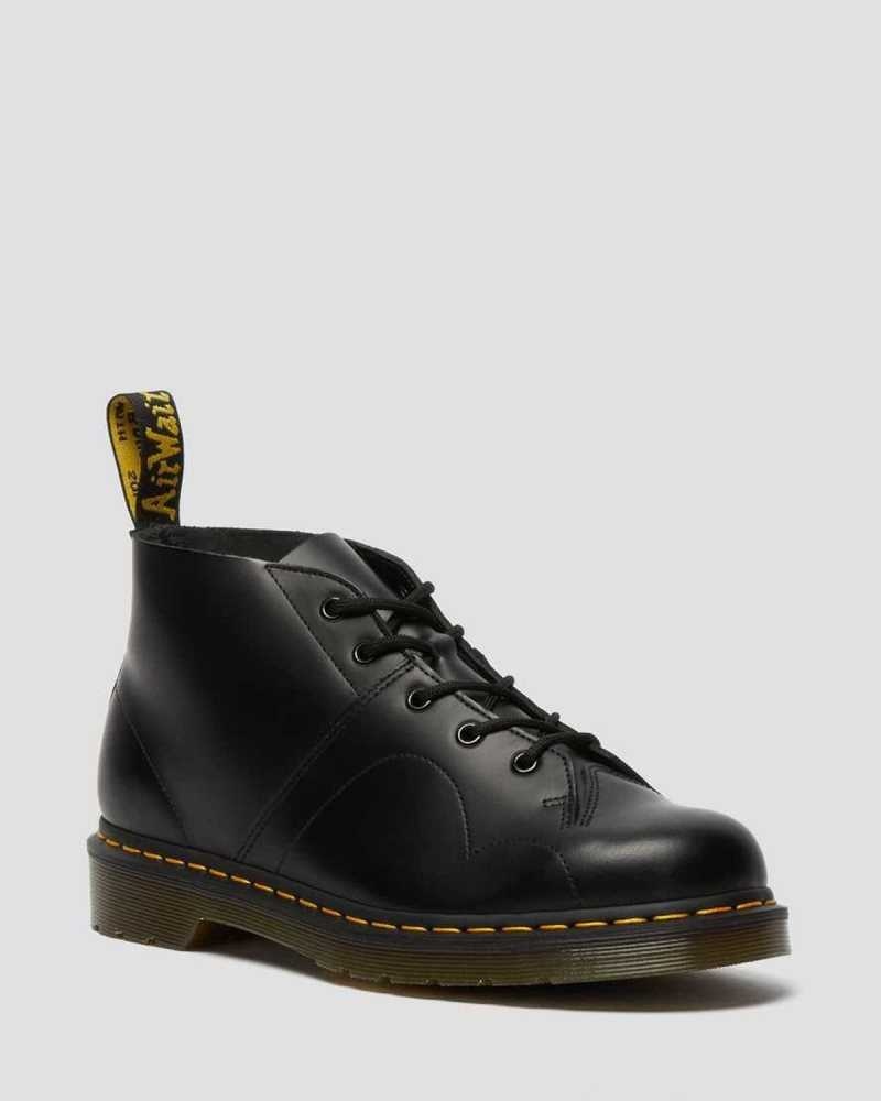 Dr Martens Church Smooth Leather Monkey Boots Boots Black | 27180CDZL