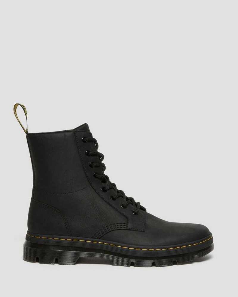 Dr Martens Combs Leather Casual Boots Ankle Boots Black | 91426IEOB