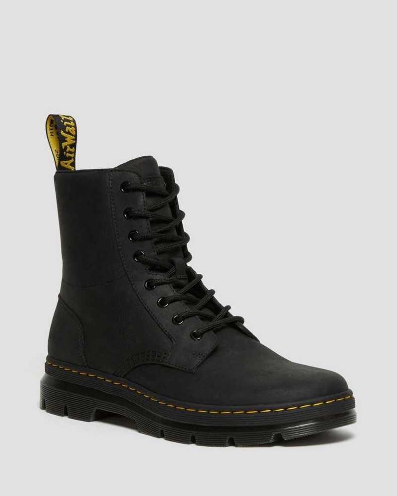 Dr Martens Combs Leather Casual Boots Ankle Boots Black | 91426IEOB