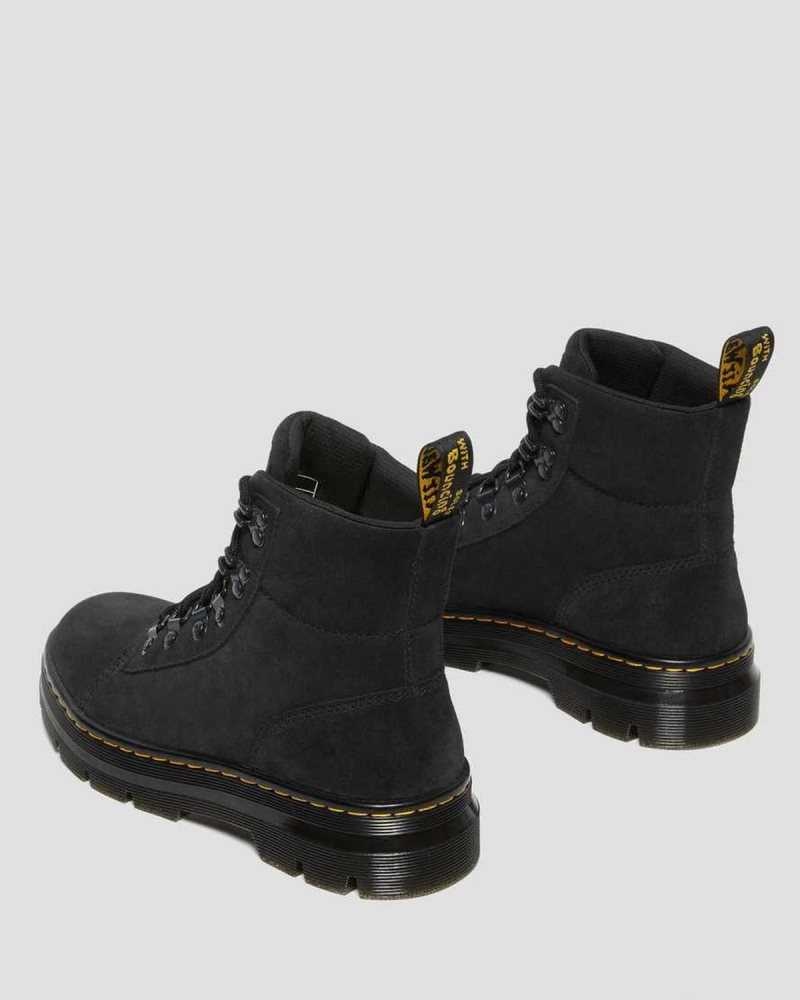 Dr Martens Combs Suede Casual Boots Casual Boots Black | 69352RXZT