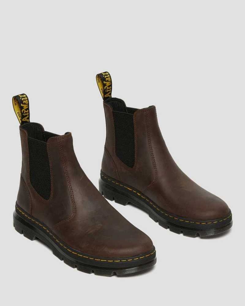 Dr Martens Embury Crazy Horse Leather Casual Boots Ankle Boots Brown | 25341TUIH